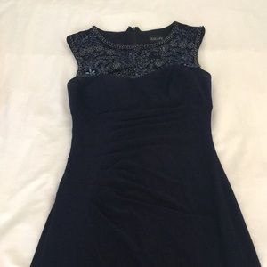 Long blue formal dress